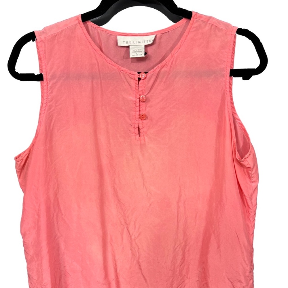 The Limited, pink, silk, sleeveless shirt,  Size L